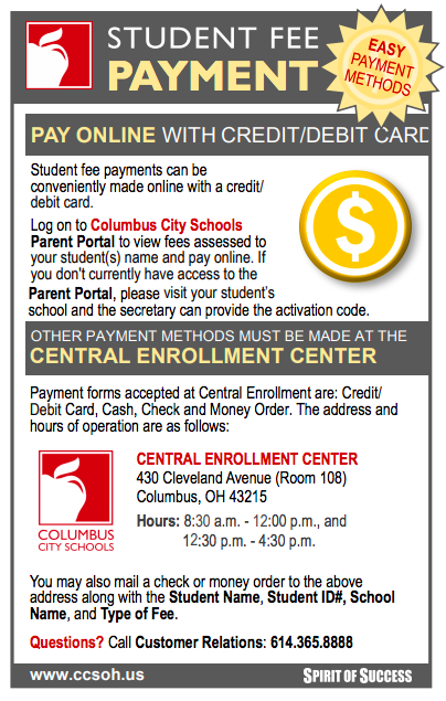 Student Fee Payment Flyer